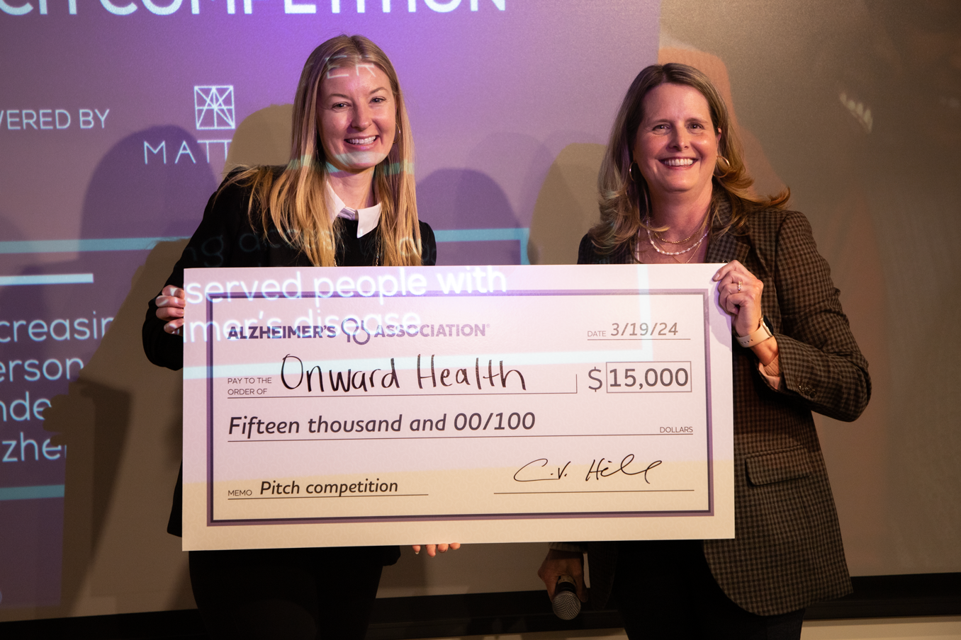 Onward pitch winner at 2024 Pitch Competition